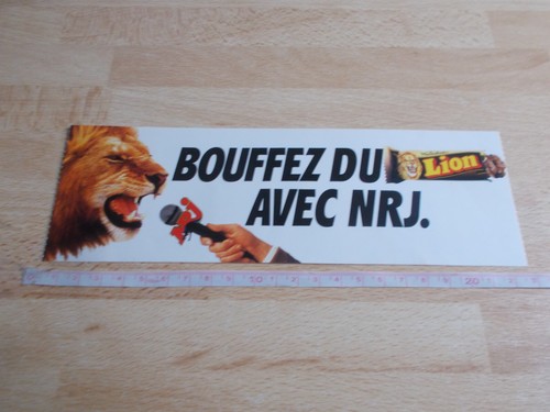 Autocollant radio nrj lion - autocollant, /