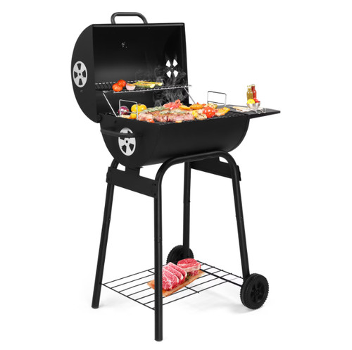 Barrel charcoal grill - grill, with