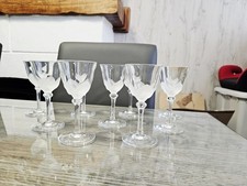 9 Verres A Liqueur Cristal D'arques Modèle Florence