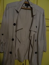 T=1/2 gris beige femme sur/  veste   stradivarius  =aisances  large