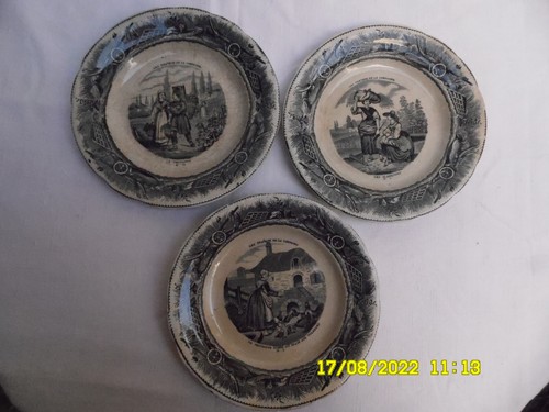 Gien assiettes plates - ,