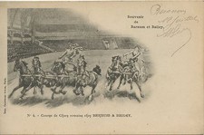 CARTE POSTALE / LE CIRQUE BARNUM & BAILEY / COURSE DE CHARS ROMAINS