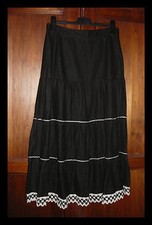 Landhaus/Superbe/Jupe/Noir/Dentelle/Crochet/Bohème/Médieval/Western 44/46 Neuf  