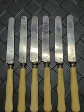 6 x couteaux de service en argent