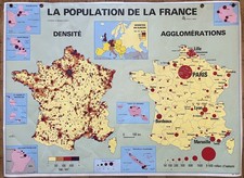 🌏 Ancienne carte scolaire MDI, 1988 - France population, Outre-mer