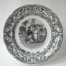 1844 ASSIETTE GIEN DE BOULEN PALAIS DE CRISTAL N°8 COCHER CRYSTAL PALACE Cocher