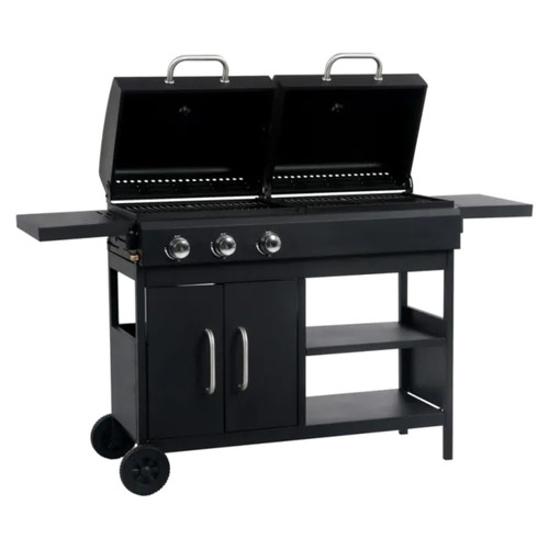 Barbecue combiné gaz charbon - barbecue,