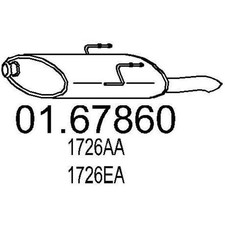 MTS Silencieux arrière Pot d'Échappement 01.67860 convient pour PEUGEOT 406 (8B)