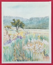 Estampe: Fleurs devant la Sainte Baume Voir mention Artiste et date photo 4