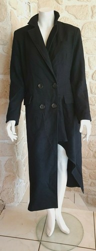 Manteau asymétrique noir avec