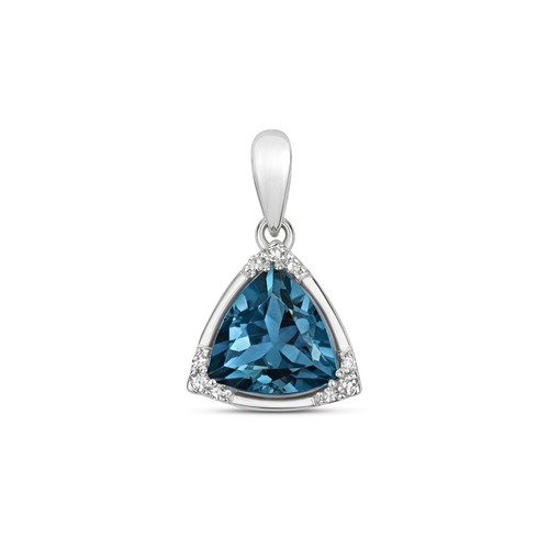 Collier pendentif blanc - or,