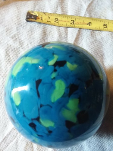 Italian art glass ball - 4",