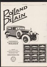 publicité papier 1927 automobile ROLLAND PILAIN carrosserie KELSCH voiture