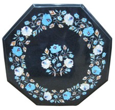 18 " Floral Design Noir Marbre