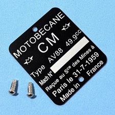 Plaque de cadre Motobécane