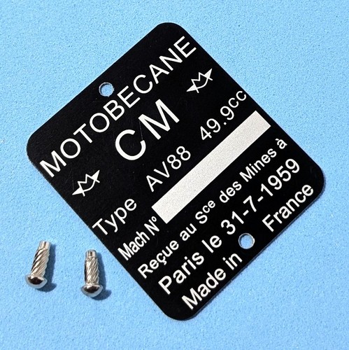 Plaque cadre motobécane - cadre,
