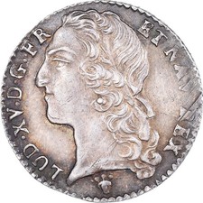 [#868952] Moneda, Francia, Louis XV, 1/10 Écu au bandeau, 12 Sols, 1/10 ECU, 176