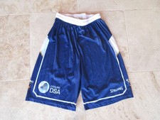Short TOULOUSE Basket Club porté n°7 SPALDING bleu L