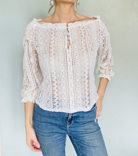 Blouse dentelle maje - dentelle,