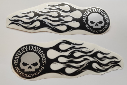 Harley davidson black - harley, silver