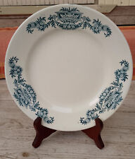 Assiette plate ancienne faïence de LUTECE LONGCHAMP 23,7 cm