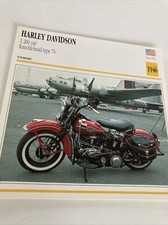 Harley Davidson 1200 Knucklehead type 74 1946 fiche carte moto collection Atlas