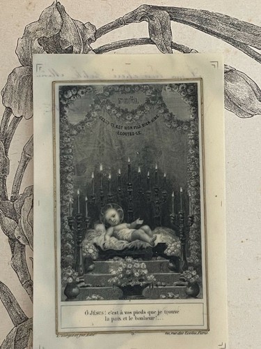 Ancienne image pieuse noël - ancienne,