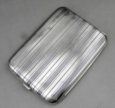 ancien étui à cigarettes en argent massif art déco poinçonné poids 150G