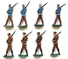 8 soldats plomb militaire