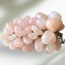 Vintage Natural Polished Rose Quartz Cluster of Grapes,Home Decoration