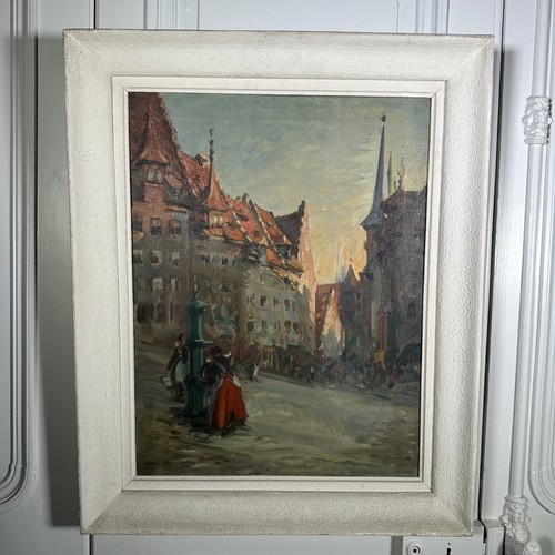 Huile sur toile représentant