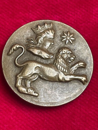 Bouton ancien zodiaque lion - zodiaque,