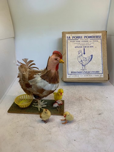 Ancien jouet poule pondeuse - jouet,