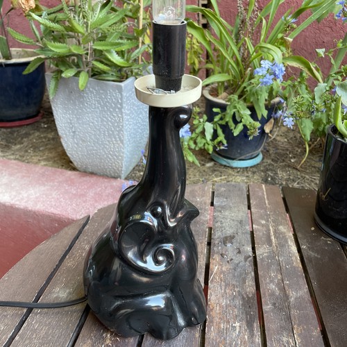 Pied lampe noir éléphant - pied, de