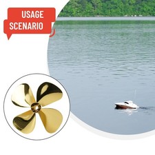 Hélice Professionnelle 4 Pales 4mm Arbre 55mm/60mm Accessoire RC Bateau Modèle