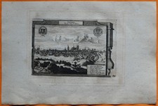 VAN DER AA Gravure originale c1725 VUE DE SENLIS Oise Nonette Paroisses