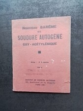 Nouveau barême de SOUDURE
