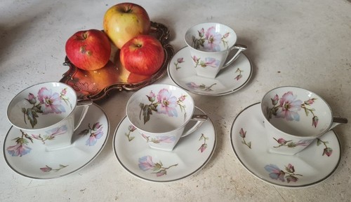 Quatre tasses art déco - quatre, art-déco.
