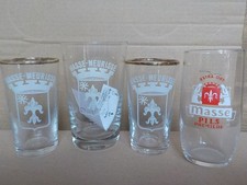 4 VERRE  BIERE BRASSERIE MASSE