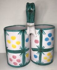 Ramasse Couvert Signé LA ROUE Style Picault Vallauris Vintage H 20,5 L 17,5 l 9