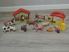 GROS LOT FIGURINES FERMIER ET SES ANIMAUX