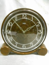 ANCIENNE PENDULE METAMEC ART DECO HORLOGE MECANIQUE BOIS BAKELITE PENDULUM