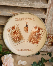 ANCIENNE ASSIETTE PARLANTE TERRE DE FER HB HUMOURISTIQUE LE ROI DE PIC