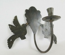 Applique En Fer Forgé Fait Main Avec Médaillon Oiseaux Lumière CH40