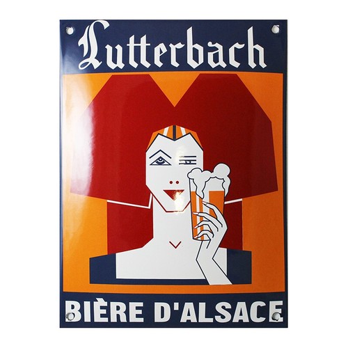 Plaque émaillée lutterbach - plaque,