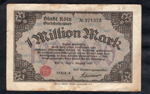 Notgeld allemagne million - allemagne, 1