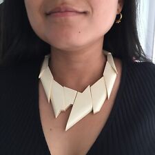 MAGNIFIQUE COLLIER "NEPTUNE" - ISADORA PARIS BLANC - VINTAGE 1980 - GALALITHE