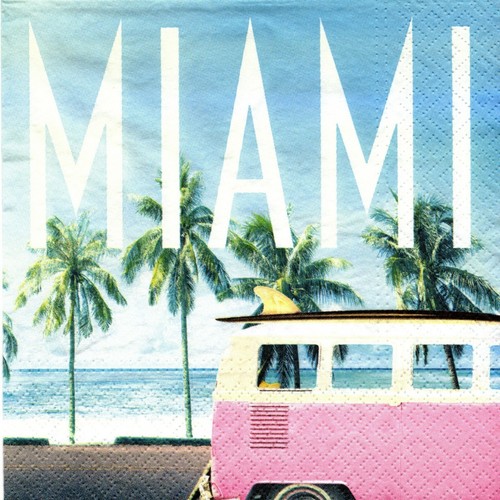 Serviettes papier miami - en,