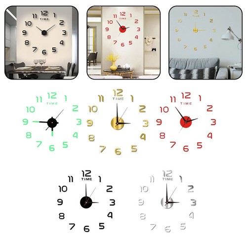 Horloge murale autocollant - horloge,