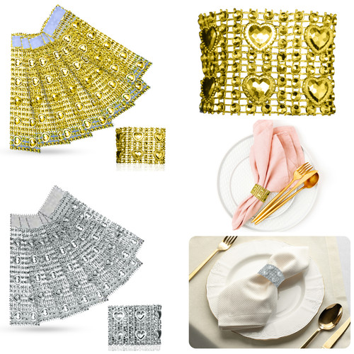 Serviette anneaux argent - anneaux,